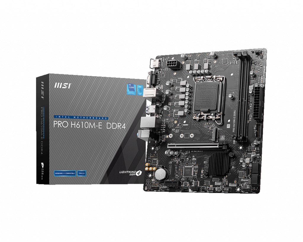 Pllakë amë MSI PRO H610M-E DDR4 Intel H610 LGA 1700 micro ATX