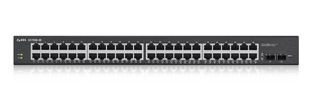 Switch rrjeti Zyxel GS1900-48, 48 porta Gigabit Ethernet, L2, i zi