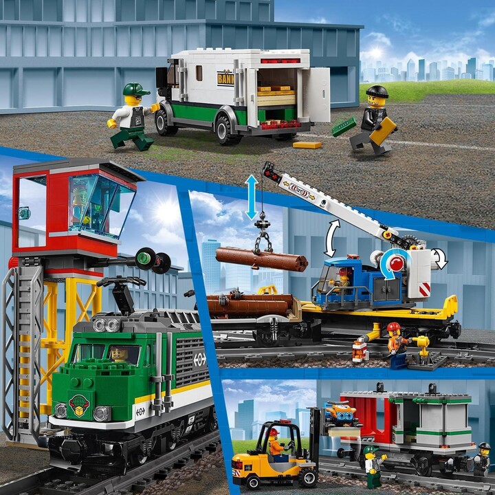 Set figurash LEGO City 60198 Freight Train