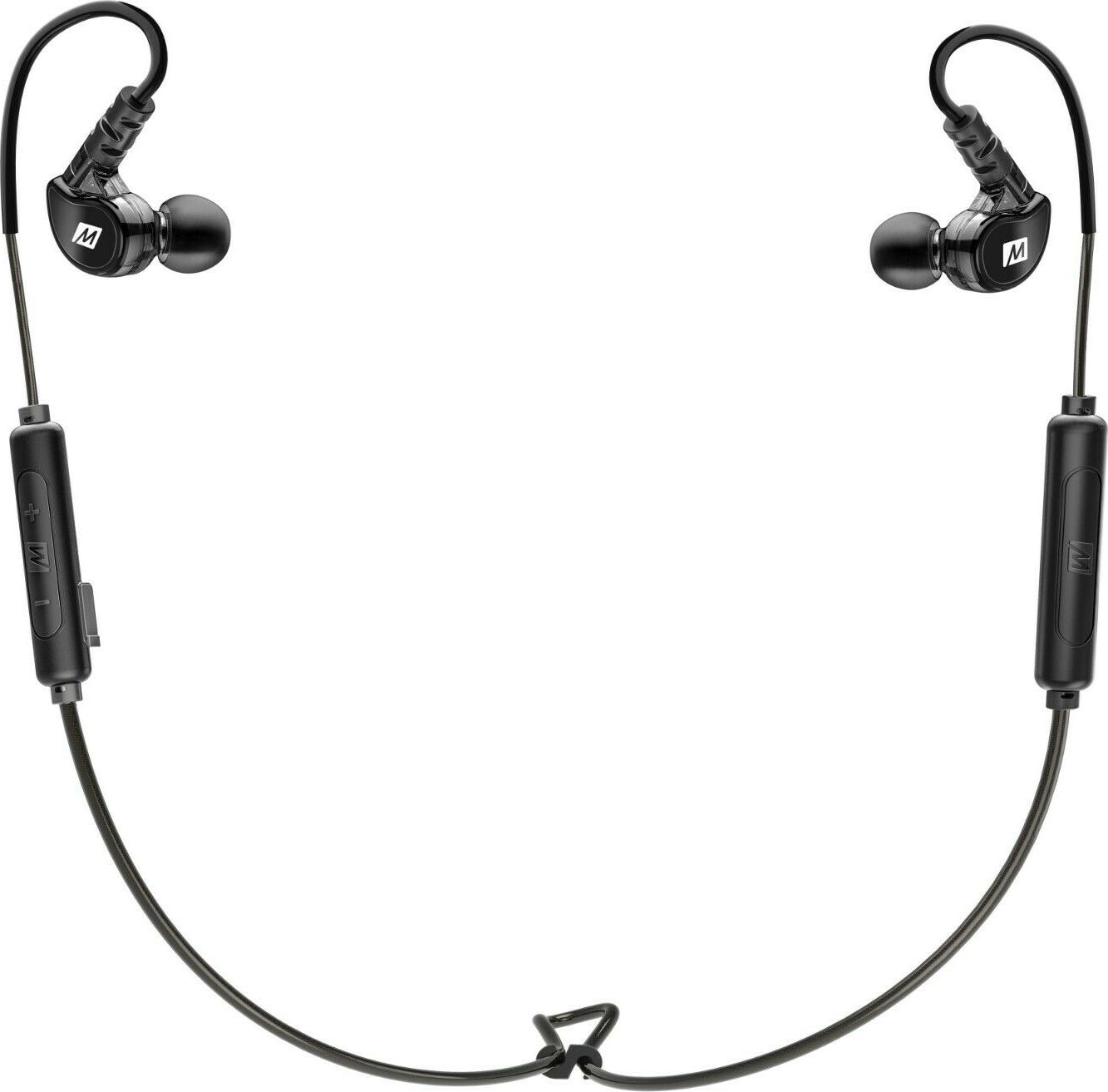 Kufje sportive MEE Audio X6, wireless Bluetooth, grepa rreth veshit, të zeza