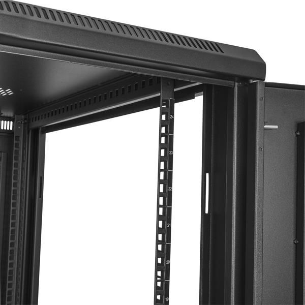 Kabinet serveri StarTech.com 4-Post 24U, rack 19", me rrota, i zi