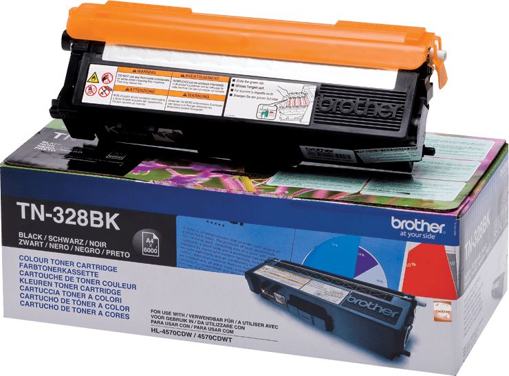 Toneri Brother TN-328BK, origjinal, 6000 faqe, i zi