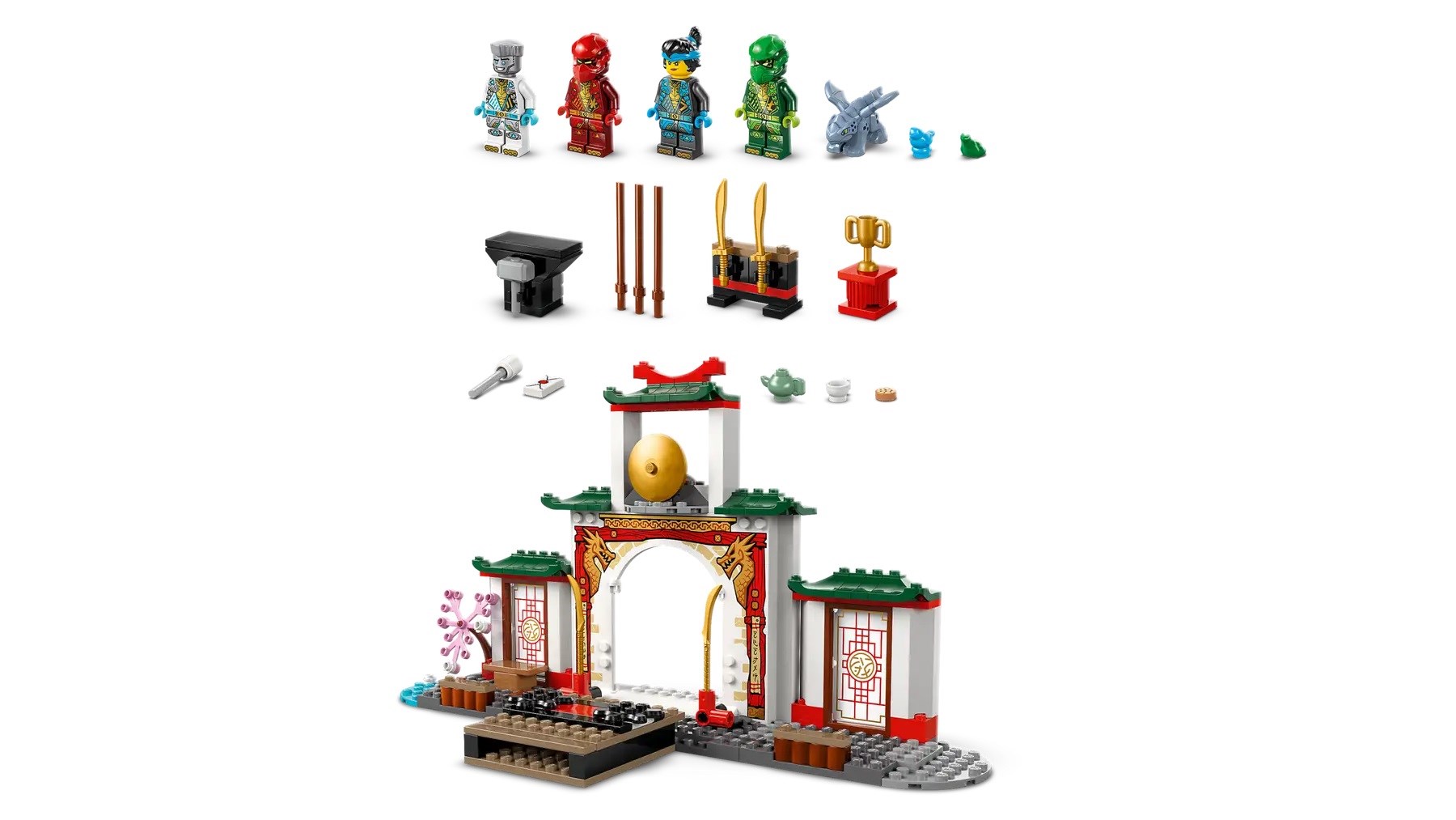 Set lego NINJAGO Ninja Spinjitzu Temple LEGO 71831, tempull ndërtimi, për fëmijë