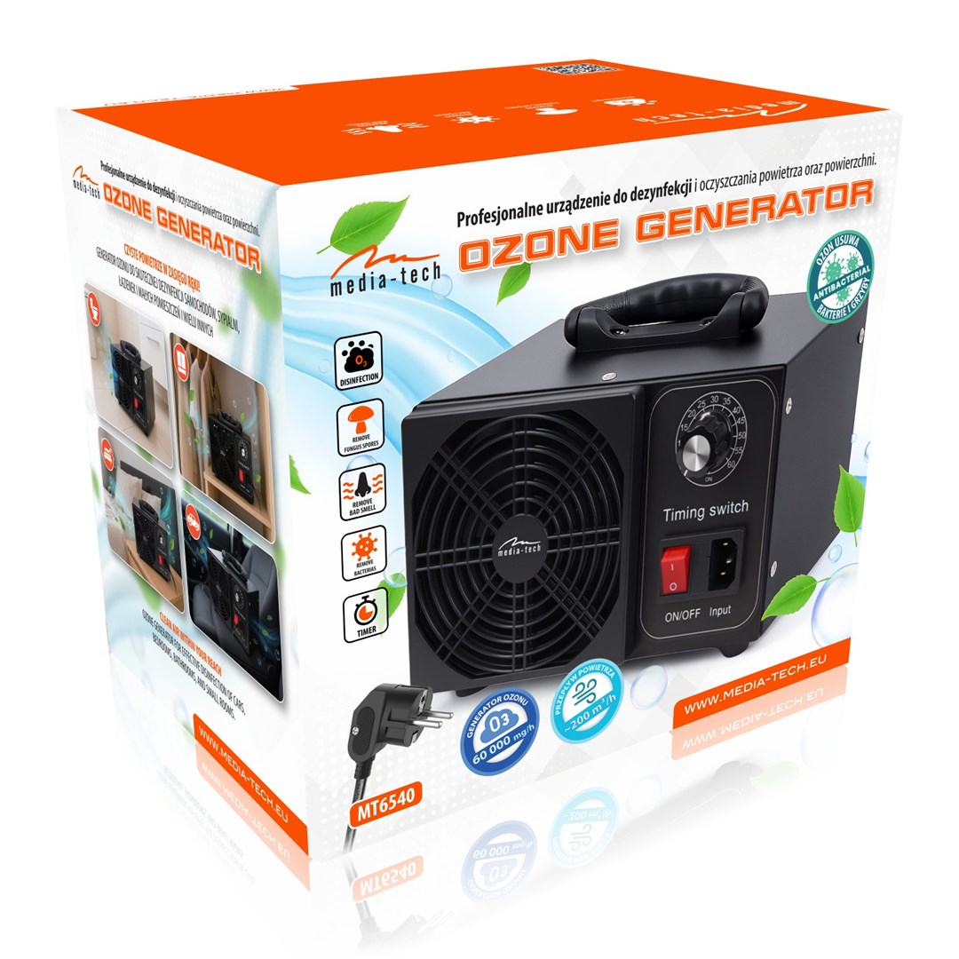 Gjenerator ozoni Media-Tech MT6540, profesional, metalik, gri