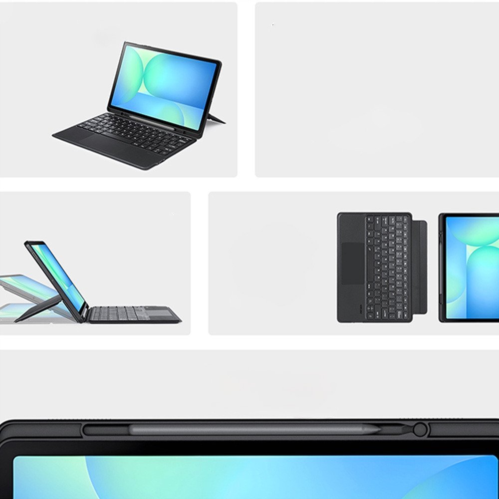 [OUTLET] Këllëf me tastierë Dux Ducis DK për Samsung Tab S10 FE Plus, Bluetooth, material PU, i zi
