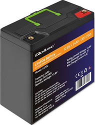 Bатерија LiFePO4 Qoltec, 12.8V, 24Ah, сива