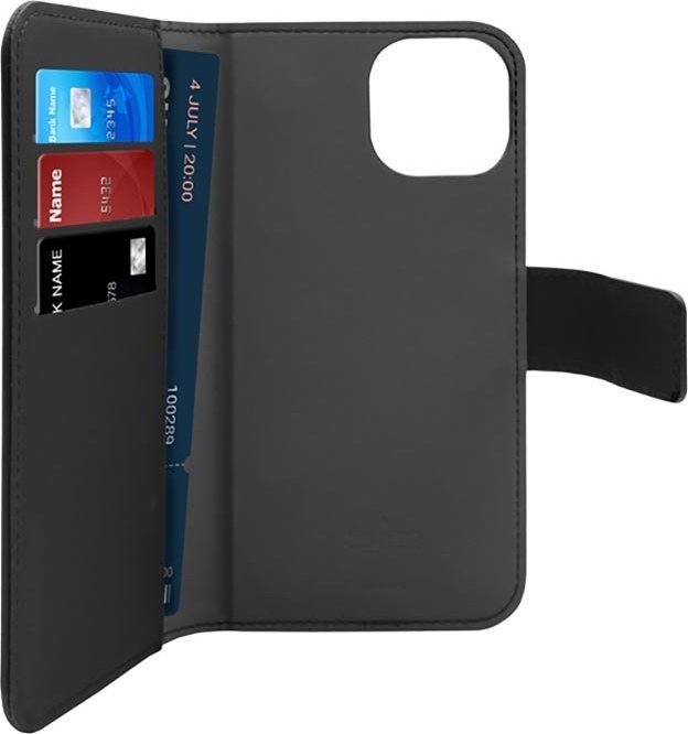 Këllëf portofol Puro Wallet Detachable MagSafe, për iPhone 14 Plus, 2 në 1, i zi