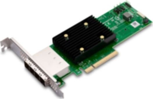 Kartë kontrolleri Broadcom HBA 9500-16e, 16 porte SAS SATA NVMe, PCIe 4.0