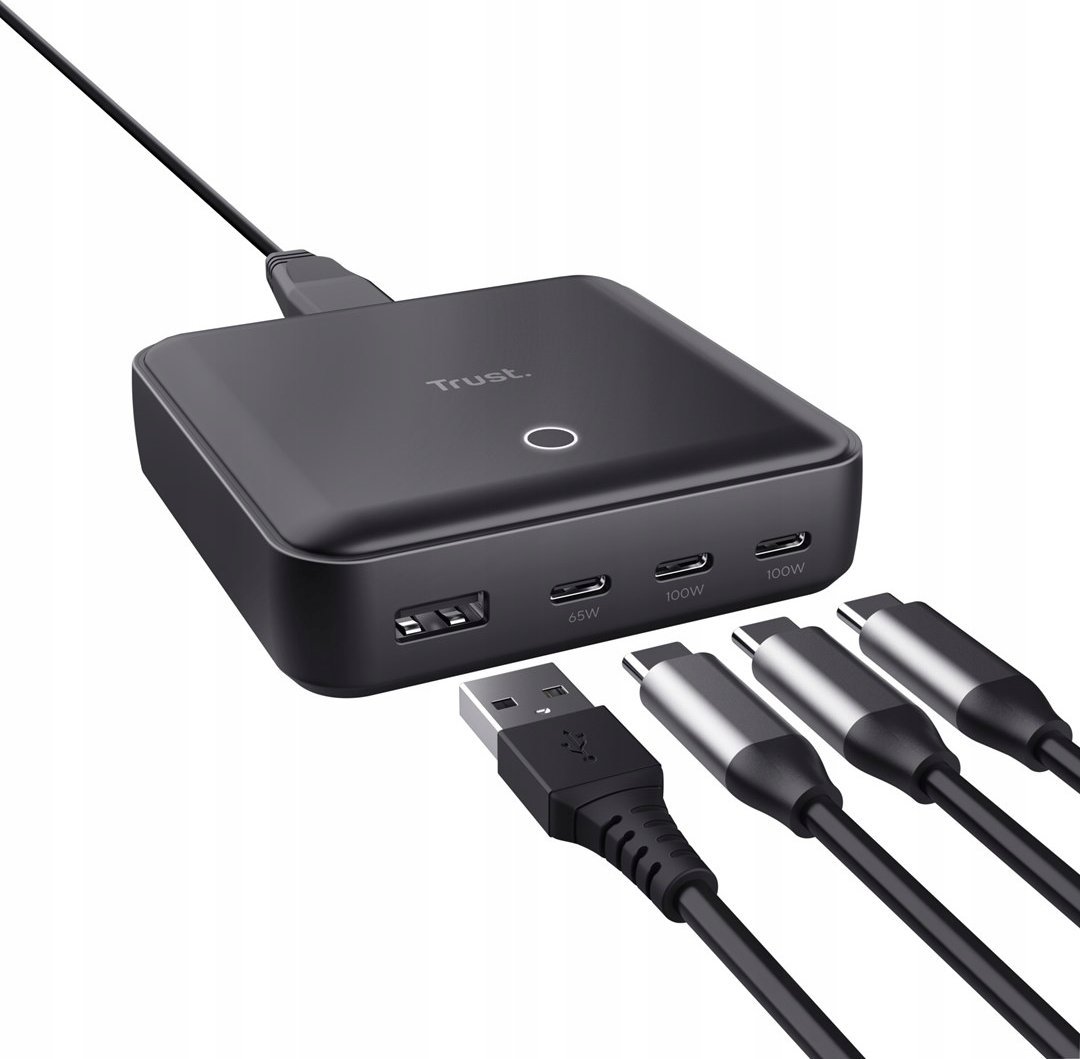 Adapter universal Trust Maxo, furnizim energjie 100W, për përdorim të brendshëm, i zi
