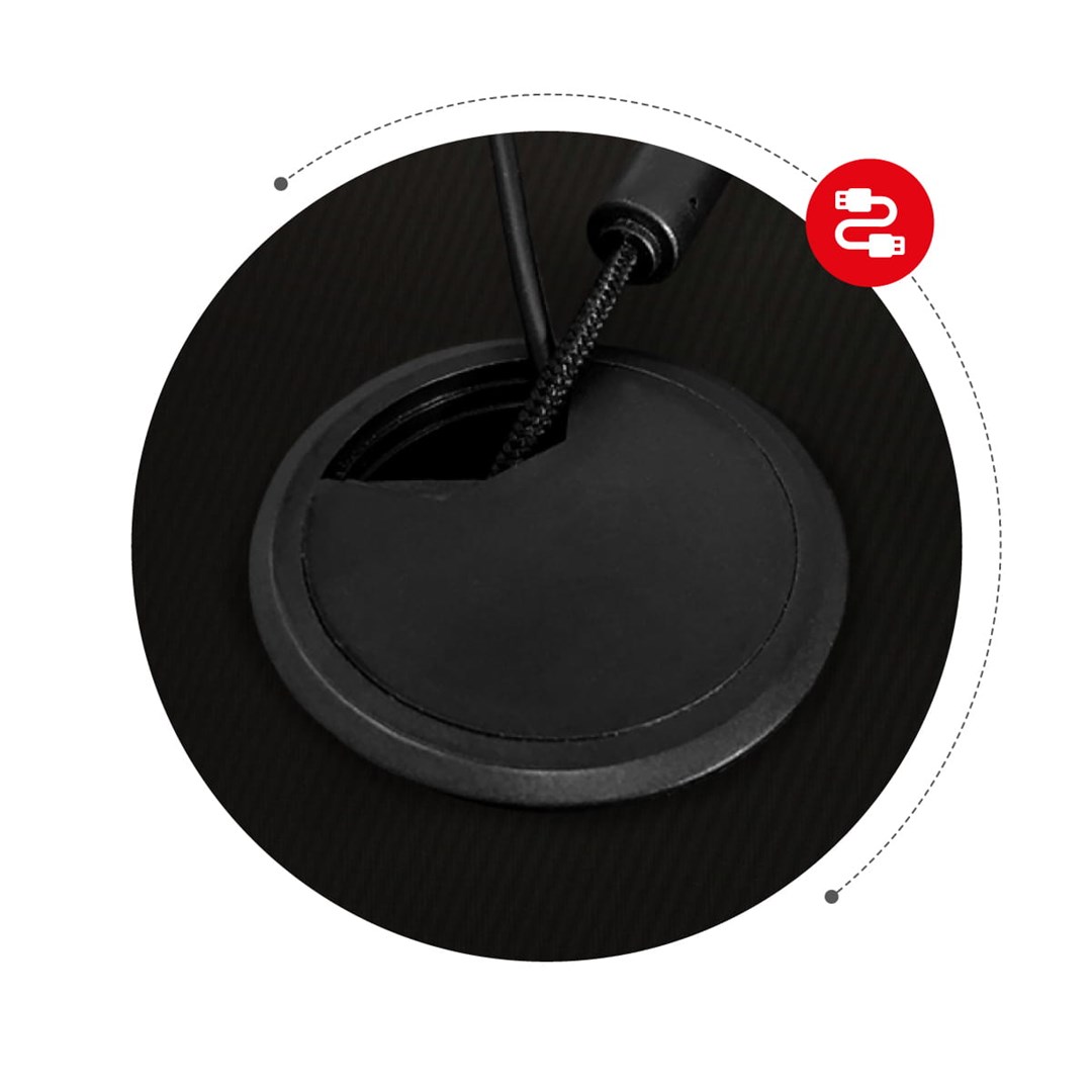 Tavolinë Gaming Huzaro Hero 5.0, 120 cm x 60 cm, e zezë/e kuqe