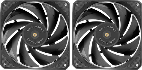 Ventilator kase Mars Gaming MF-NCLX2, 120mm, set 2 copë, i zi