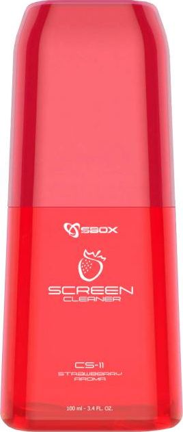 Set pastrimi sprej + leckë për ekrane SBOX 100ml, 15 x 15 cm, i kuq (CS-11R)