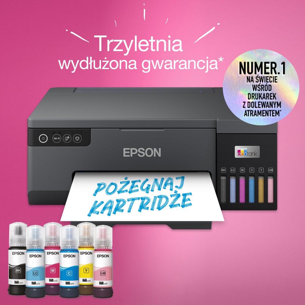 Printer për foto Epson EcoTank L8050 5760 x 1440 DPI 8" x 12" 20x30 cm Wi-Fi, i zi