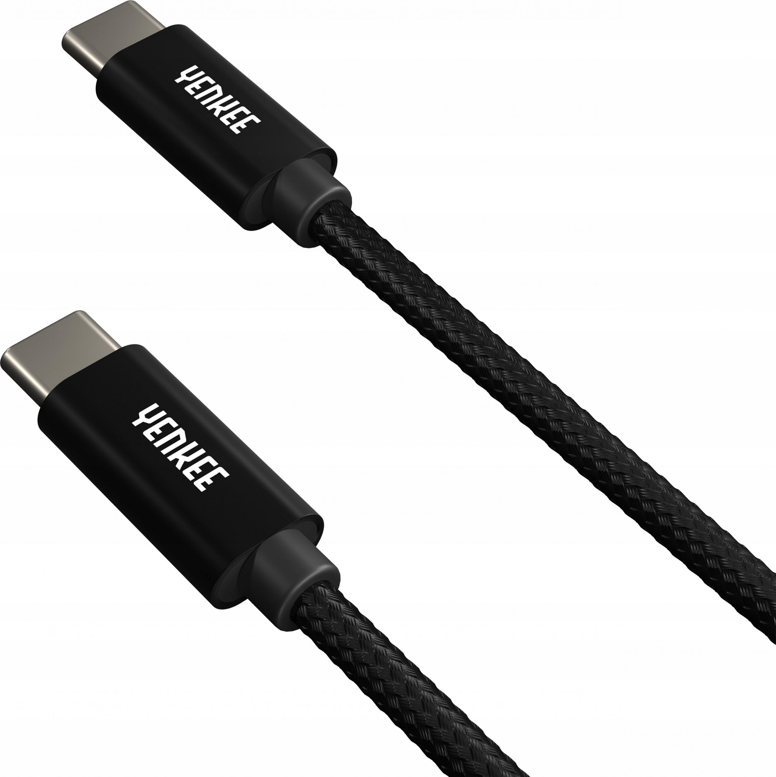 Kabllo USB C YENKEE YCU C02 BK, USB C në USB C, 0.2m, e zezë