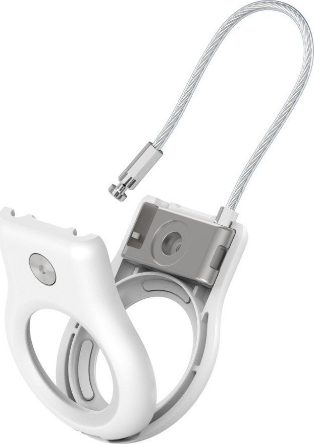 Mbajtëse Belkin Secure Holder Wire Loop për Apple AirTag, me kabllo metalike, e bardhë