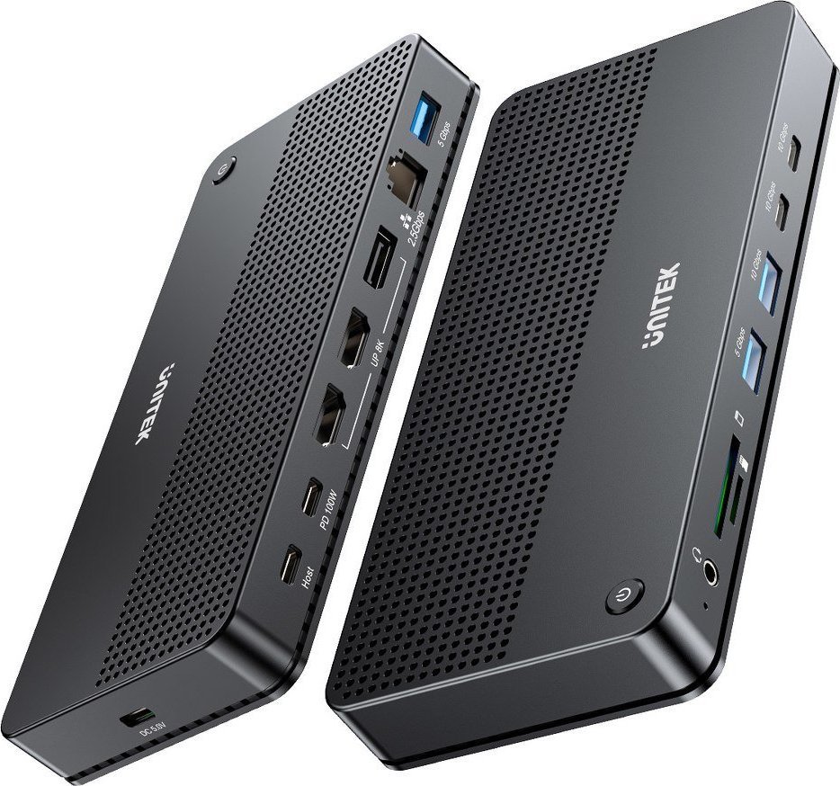 Docking station USB C Unitek D1104A01, 13 në 1, 8K, gri