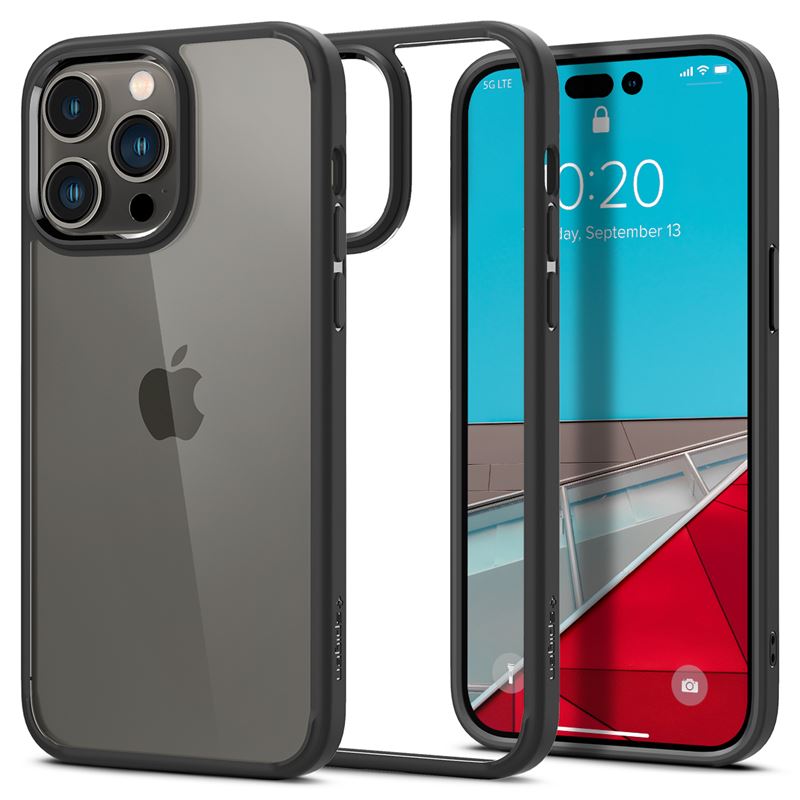 Mbrojtëse për celular iPhone 14 Pro Spigen Ultra Hybrid, e zezë mat