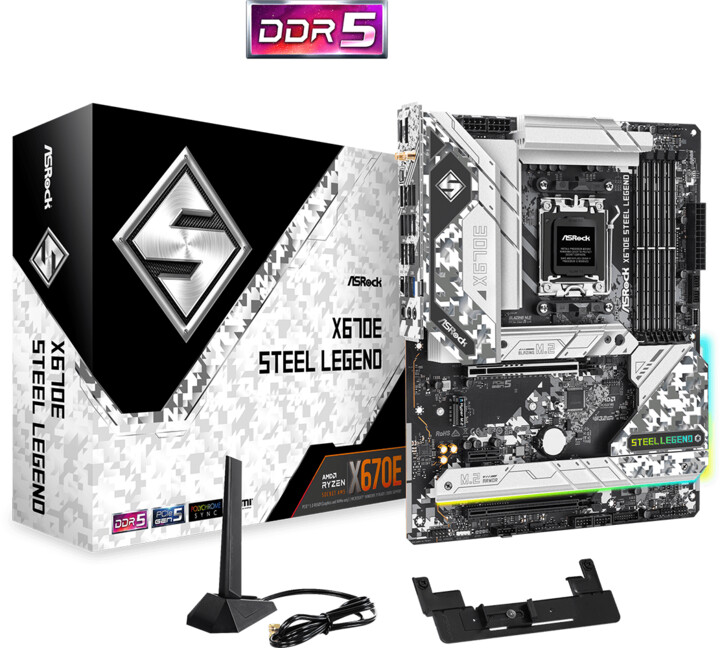 Pllakë amë ASRock X670E STEEL LEGEND - AMD X670