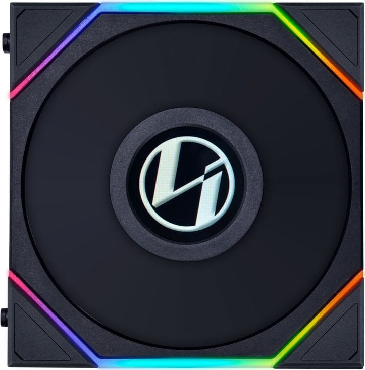 Ventilatorë PC Lian Li Uni Fan TL LCD 120, set 3x120mm, RGB, me hub, të zinj