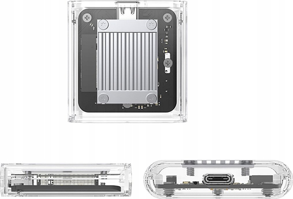Kuti eksternale Orico TC20 M2 10G, M.2 NVMe, USB C 3.2, transparente