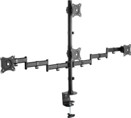 Krah monitori AlzaErgo Arm Q05BSV, për 4 monitorë 27", montim në tavolinë, i zi