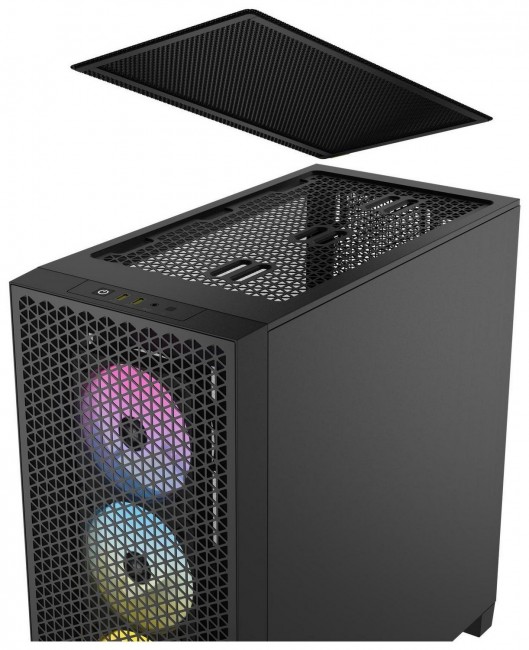 Kasë Corsair 3000D RGB Tempered Glass, e zezë
