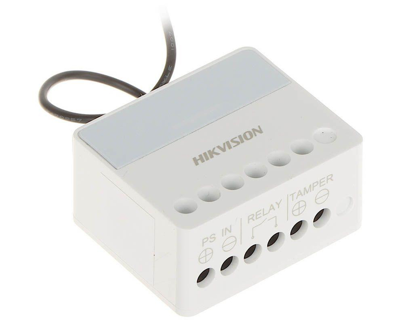 Modul releje wireless Hikvision AX PRO DS-PM1-O1L-WE, 868MHz, për sisteme alarmi, i bardhë