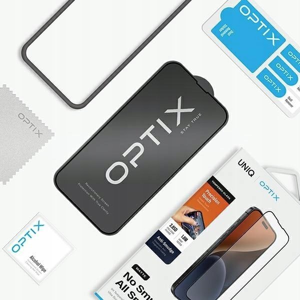 Xham mbrojtës Uniq Optix Matte për iPhone 15 Pro 6.1", matte, 9H, transparent