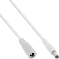 Kabllo zgjatëse DC InLine, prizë 5.5x2.5mm, 2m, e bardhë