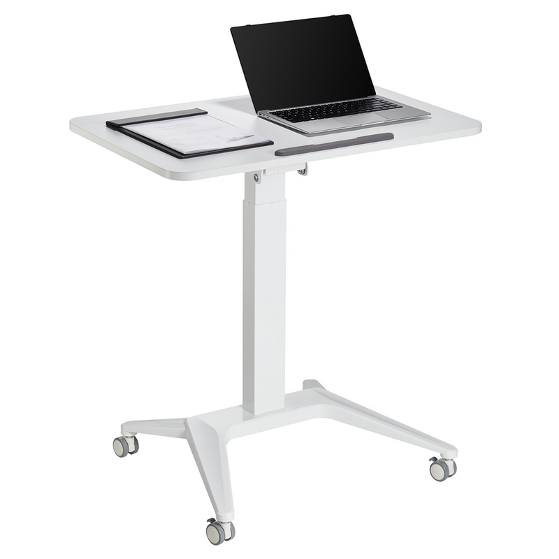 Tavolinë mobile për laptop Maclean MC-453W, 80x52 cm, rregullim pneumatik i lartësisë, e bardhë