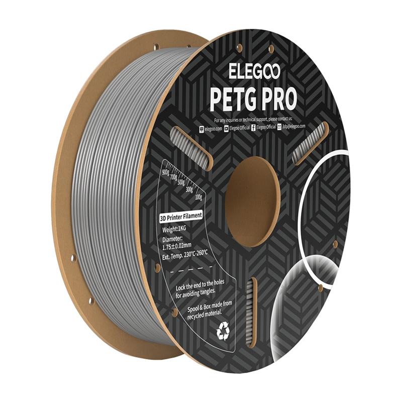 Filament 3D Elegoo PETG Pro, 1.75mm, 1kg, gri