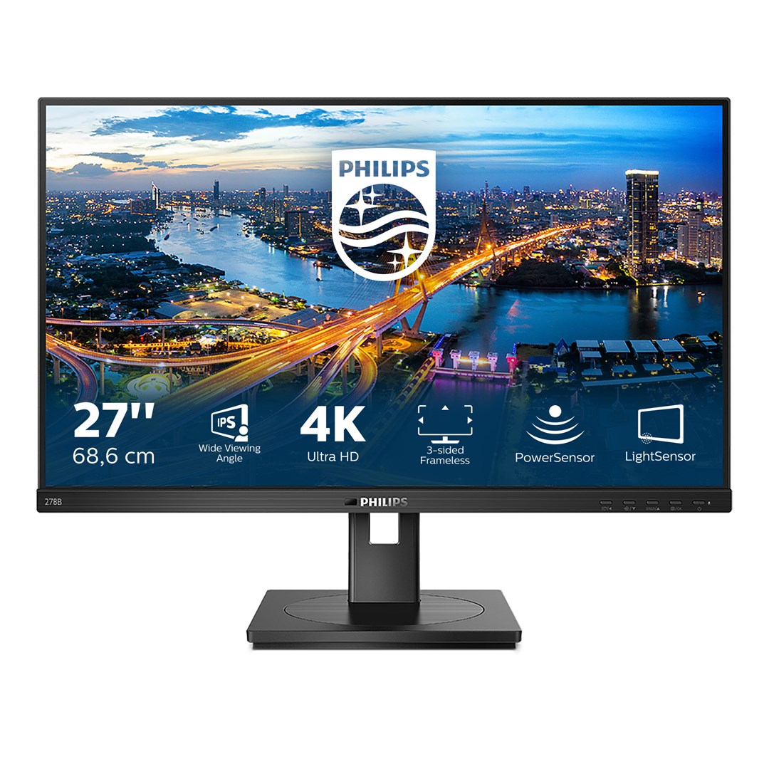 Monitor Philips B Line 278B1/00, 27", 4K Ultra HD, 4ms, i zi