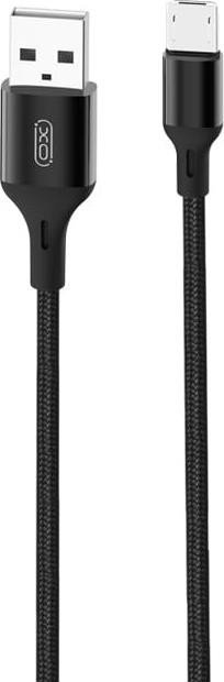 Kabllo USB në MicroUSB XO NB143, 2m, 2.4A, e zezë