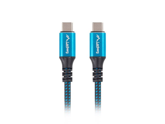 Kabllo Lanberg, USB C / USB C, 0.5 m, e zezë