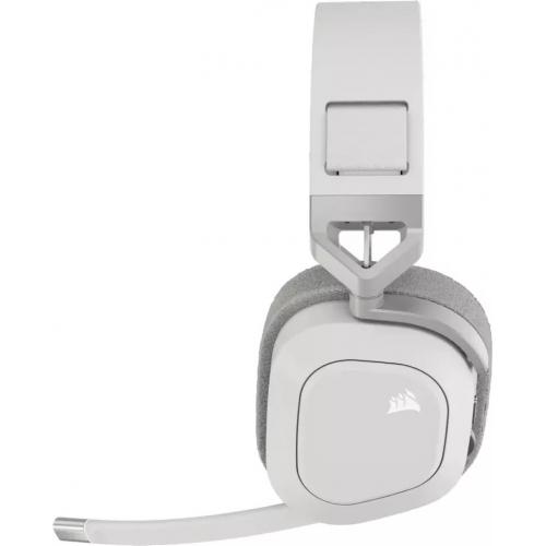 Kufje gaming Corsair HS80 MAX, wireless, Dolby Atmos, të bardha