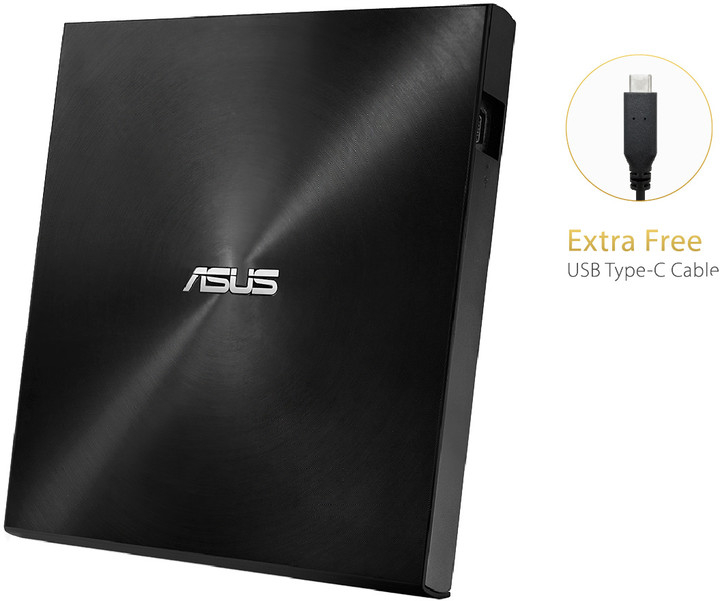 Drive optik ASUS SDRW-08U9M-U, i jashtëm, i zi