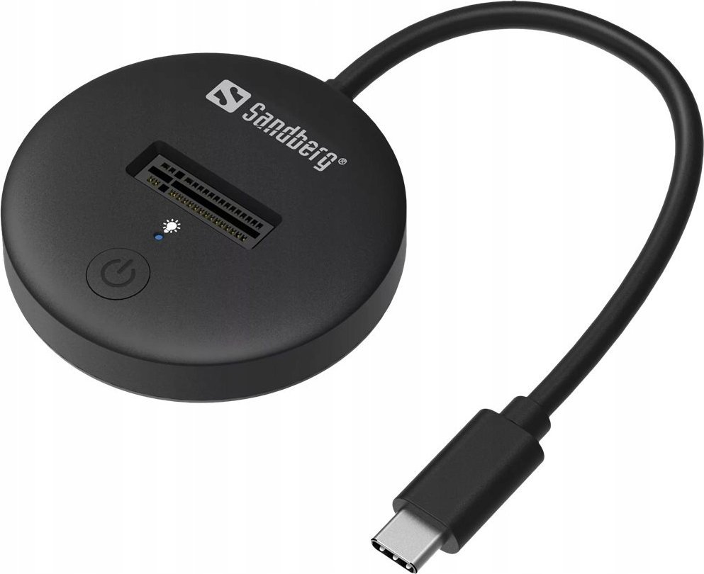 Dok USB Sandberg për M.2 dhe NVMe SSD, USB 3.2 10 Gbps, USB C, i zi