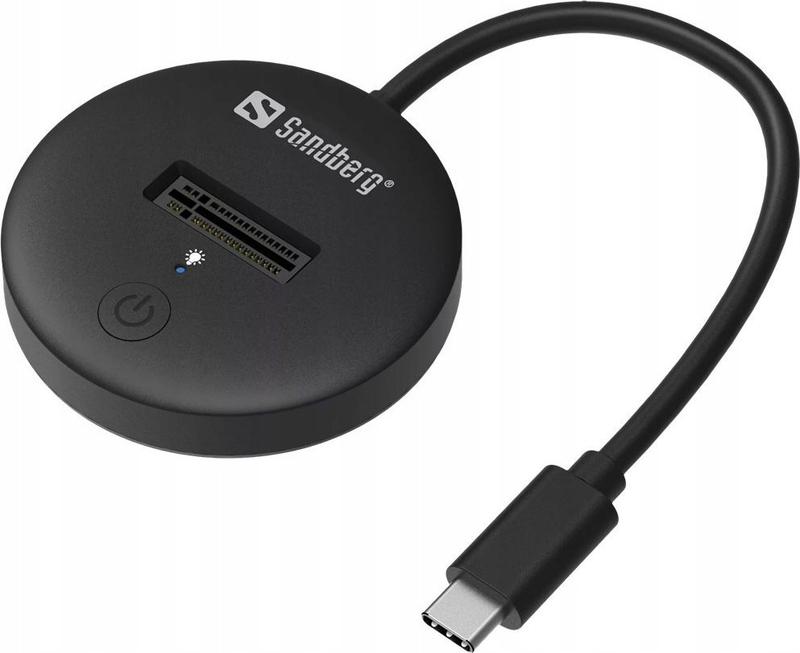 Dok USB Sandberg për M.2 dhe NVMe SSD, USB 3.2 10 Gbps, USB C, i zi
