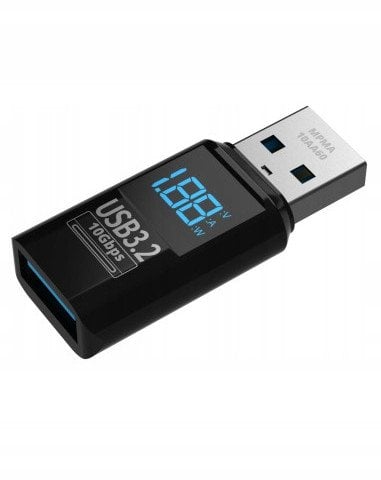 Мерач на енергија USB Mathorn, USB A во USB A, LED екран, син