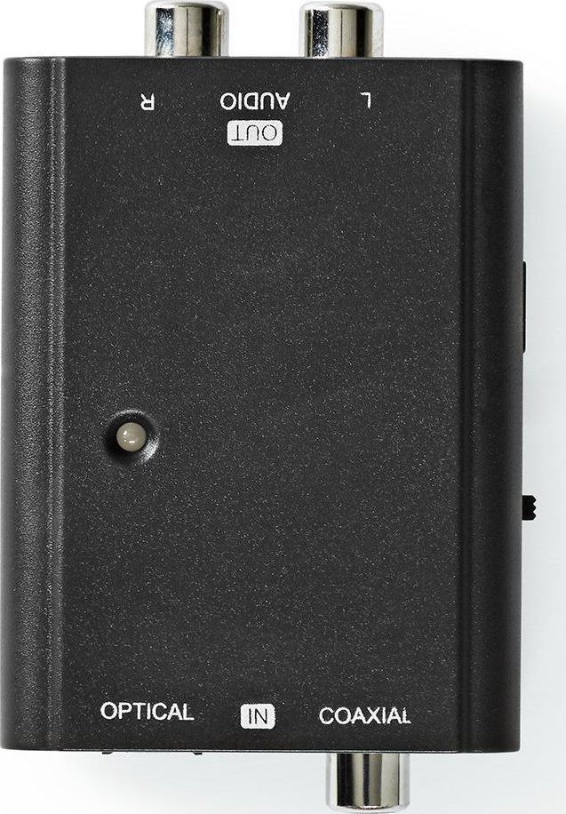 Konvertues audio Nedis Digital to Stereo, S/PDIF dhe Toslink në 2x RCA, i zi