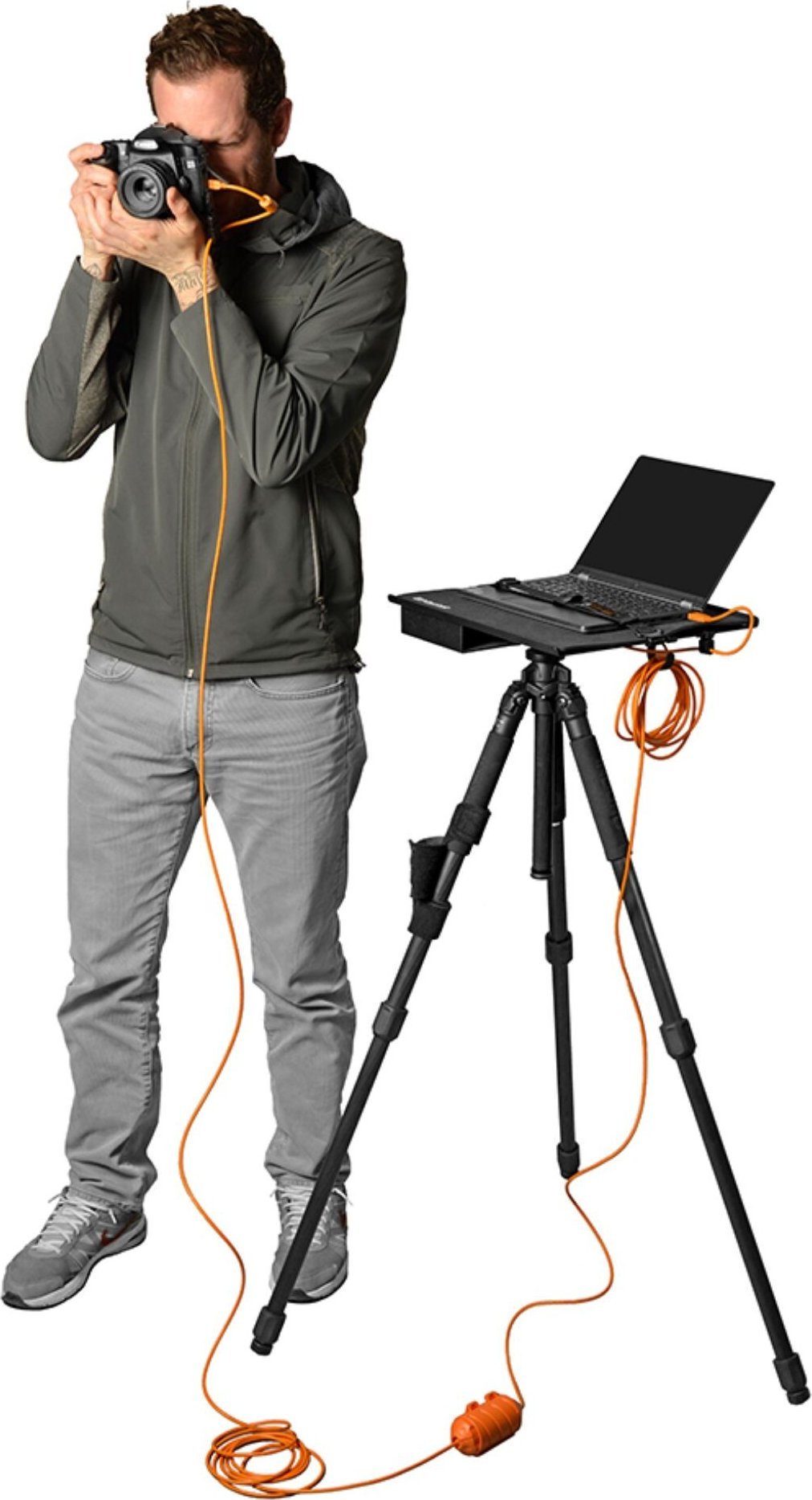 Set tethering profesional Tether Tools Pro Tethering Kit, kabllo USB 2.0 Mini B 4.5m, portokalli