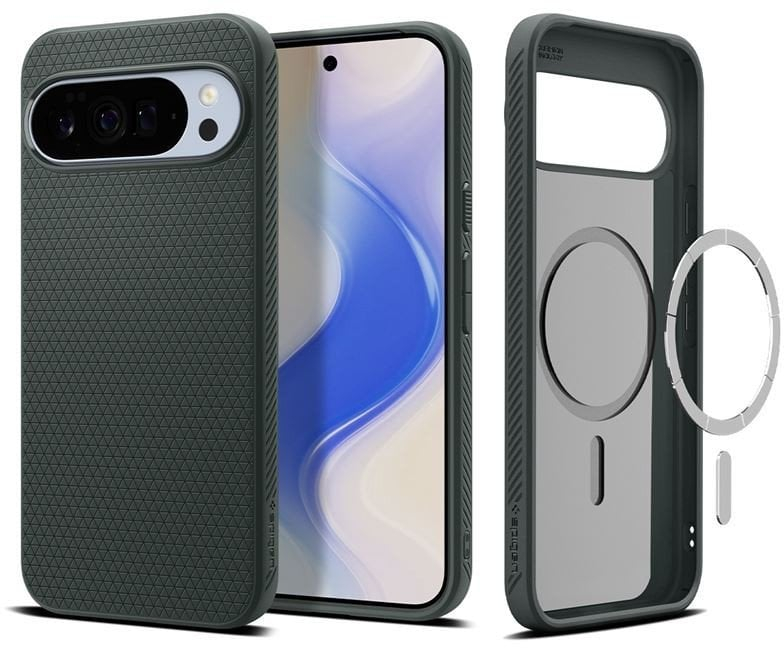 Mbështjellës telefoni Spigen Liquid Air MagSafe për Google Pixel 10 Pro XL, i gjelbër