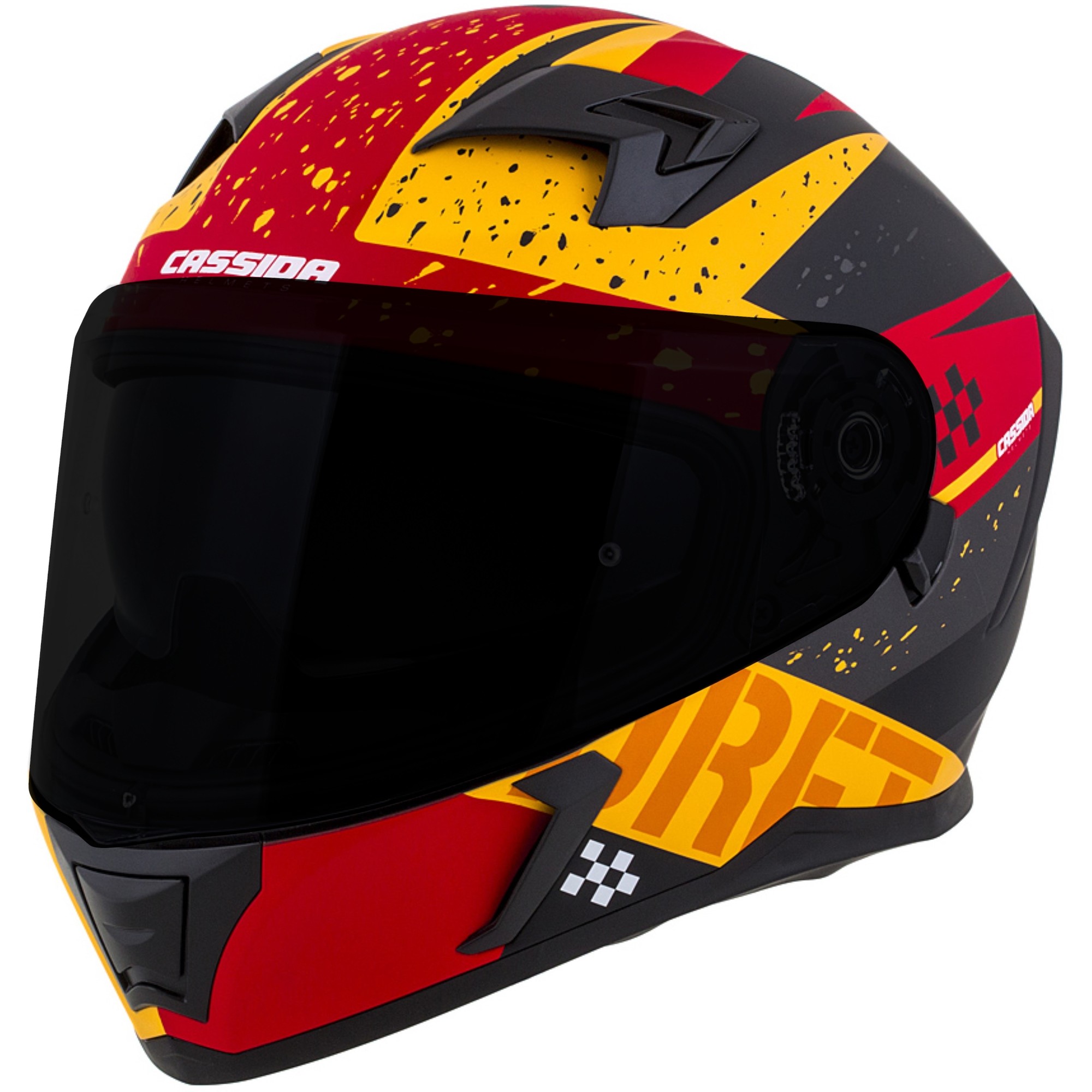 Helmetë moto Cassida 3.0 DRFT, vizore e errët, e zezë