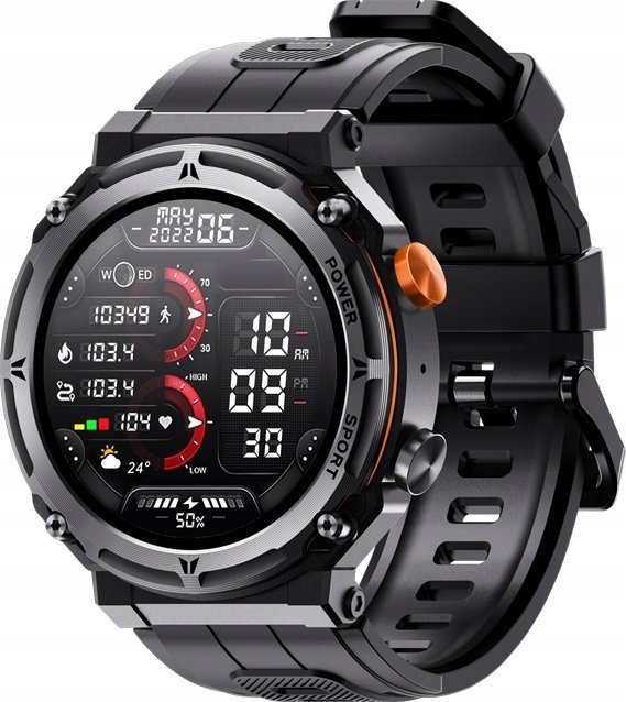 Smartwatch Veltori VT130-1, 1.39", Bluetooth 5.2, me rrip silikoni i zi