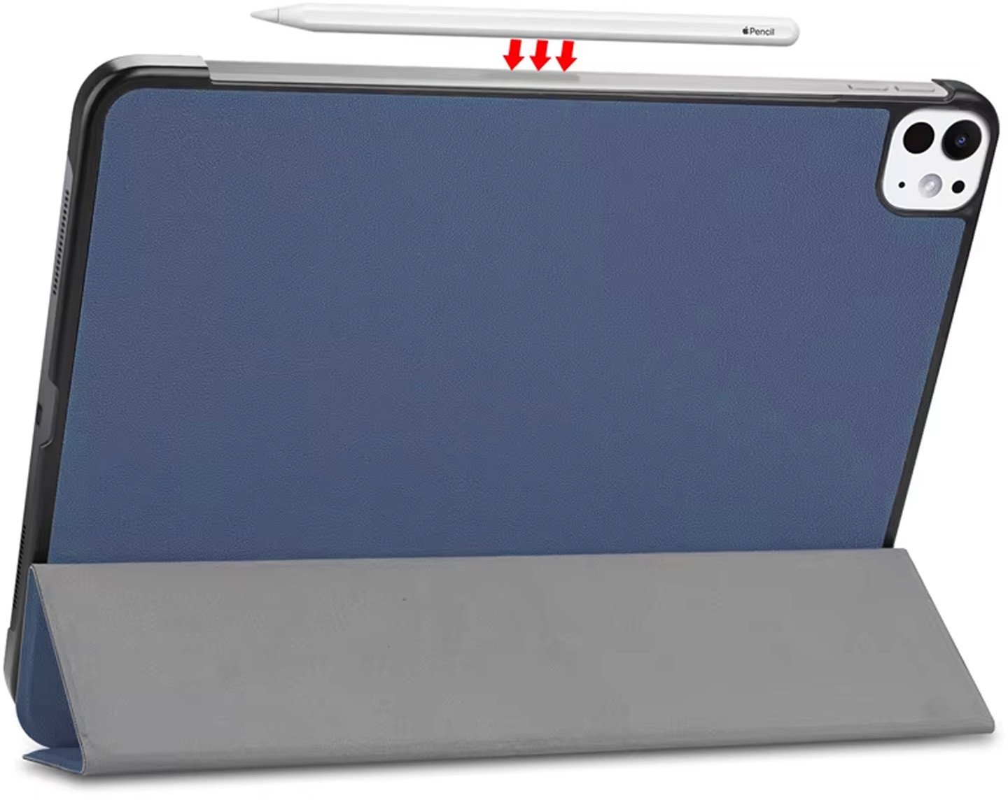 Kapak mbrojtës për tablet pa markë iPad Pro 13 Gen 5 2024, Smart Case, ngjyrë blu navy