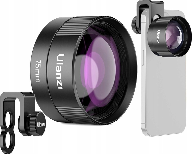 Lentë makro për telefon Ulanzi CL-003, 75mm, e zezë