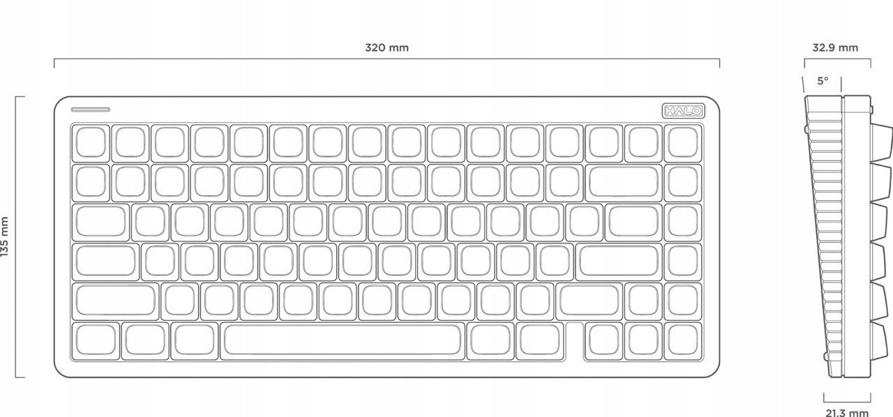 Tastierë mekanike wireless Nuphy Halo75 V2, 75%, Silent Red Clear-Top