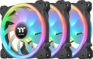 Ventilatorë PC Thermaltake SWAFAN 14 RGB, set 3x140mm me hub, të zinj
