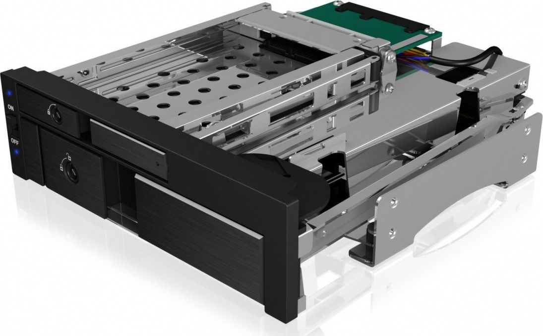 Bay disqesh Icy Box IB-173SSK, 2.5"/3.5" SATA SAS, 5.25", i zi