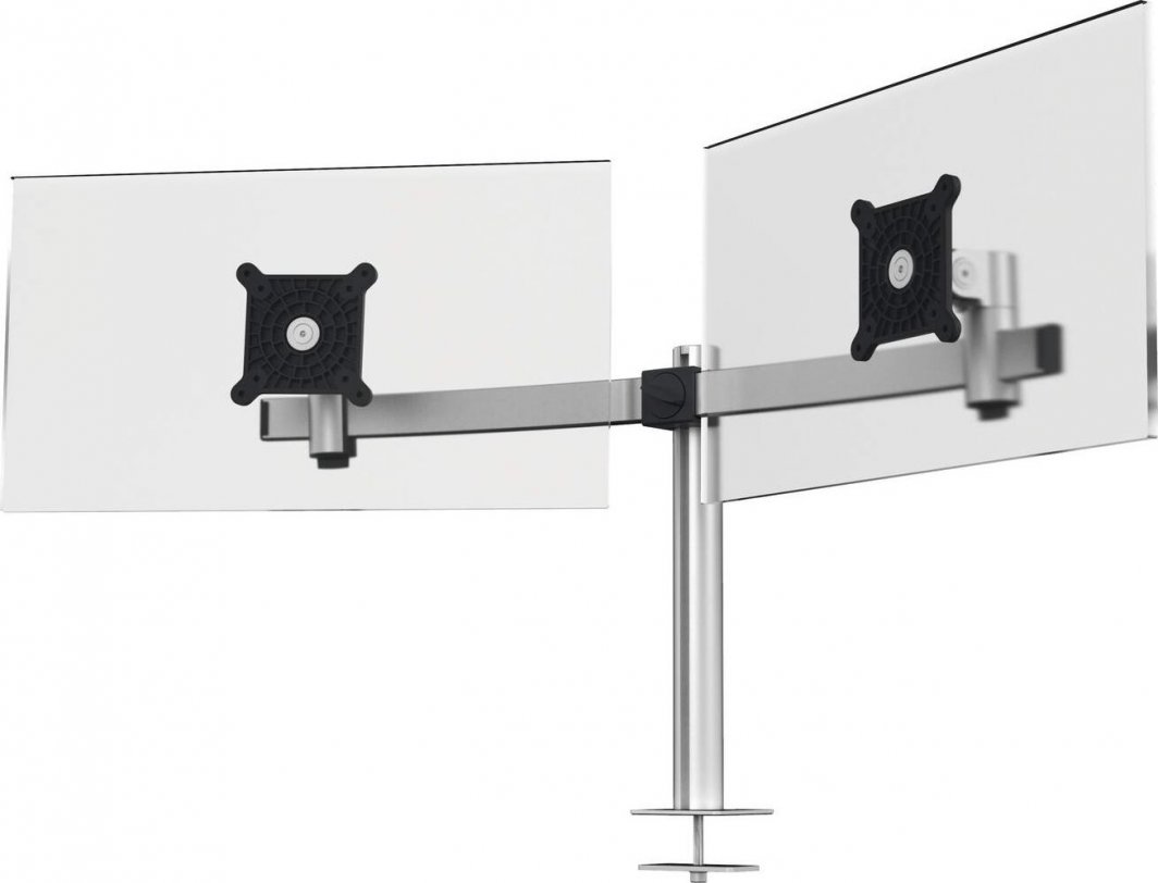 Mbajtës tavoline për 2 monitorë Durable Pro 508623, 21"-27", deri 8kg, argjendtë